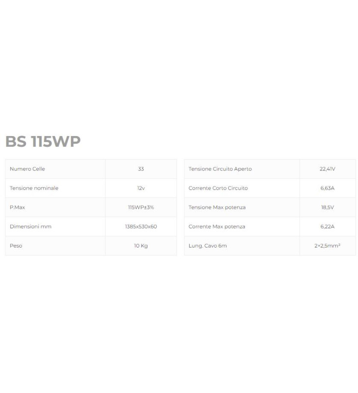 Panneau solaire mono 115W NOIR SOLAIRE NDS...