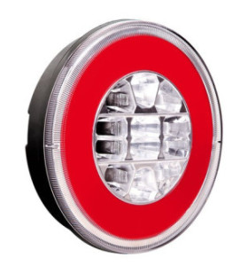 PILOTO TRASERO REDONDO 12/24V LED 3 FUNCIONES