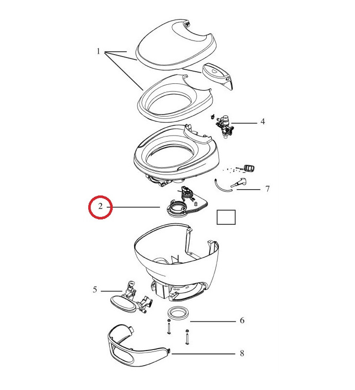 Ki Toilet mechanism AQUA MAGIC BRAVURA THETFORD...