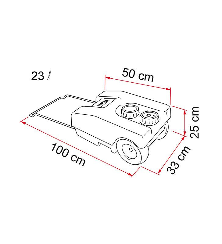 Roll Tank 23 W negro agua FIAMMA gris 02428A01-
