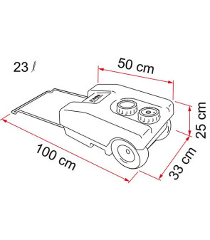 Roll Tank 23 W eaux noires FIAMMA gris 02428A01-