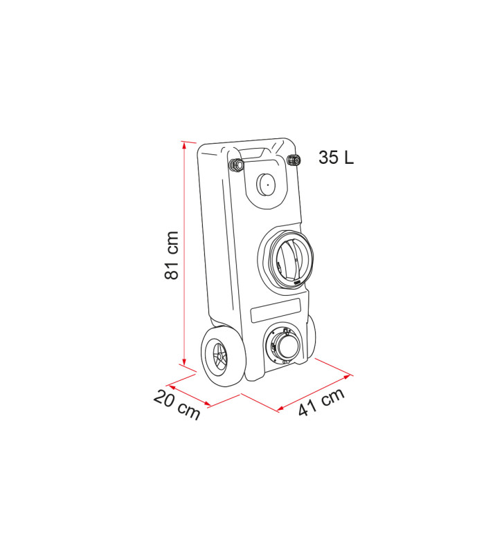 Roll Tank 40 W acque nere FIAMMA grigia  08307-01-