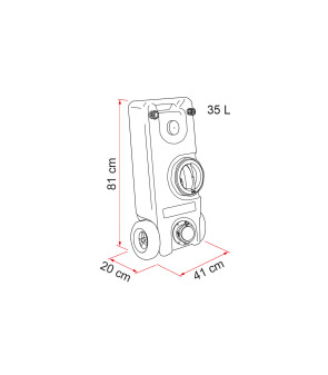 Roll Tank 40 W acque nere FIAMMA grigia  08307-01-