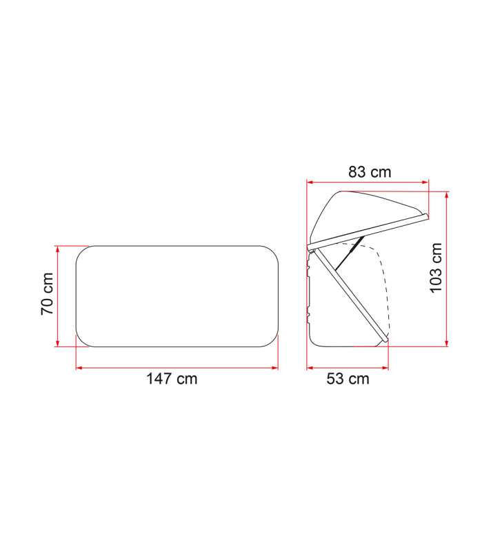Kofferraum FIAMMA Ultra-Box 500 Sitze