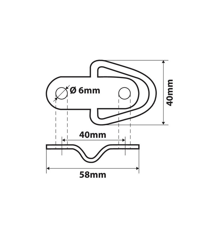 PAIR OF ANCHOR HOOKS G4 "40x58 mm 180 kg"