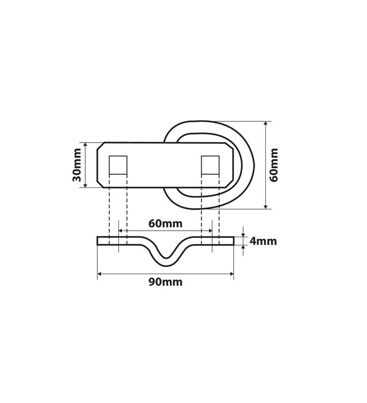 PAIR OF ANCHOR HOOKS G3 "60x90 mm 800 kg"