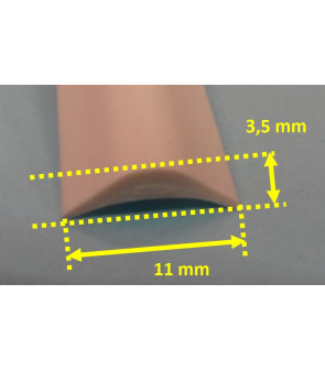 Cache-vis profil plastique 11mm blanc