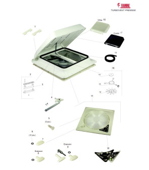 Kit gruppo pannello capacitivo FIAMMA Turbo Vent Premium 98683-082