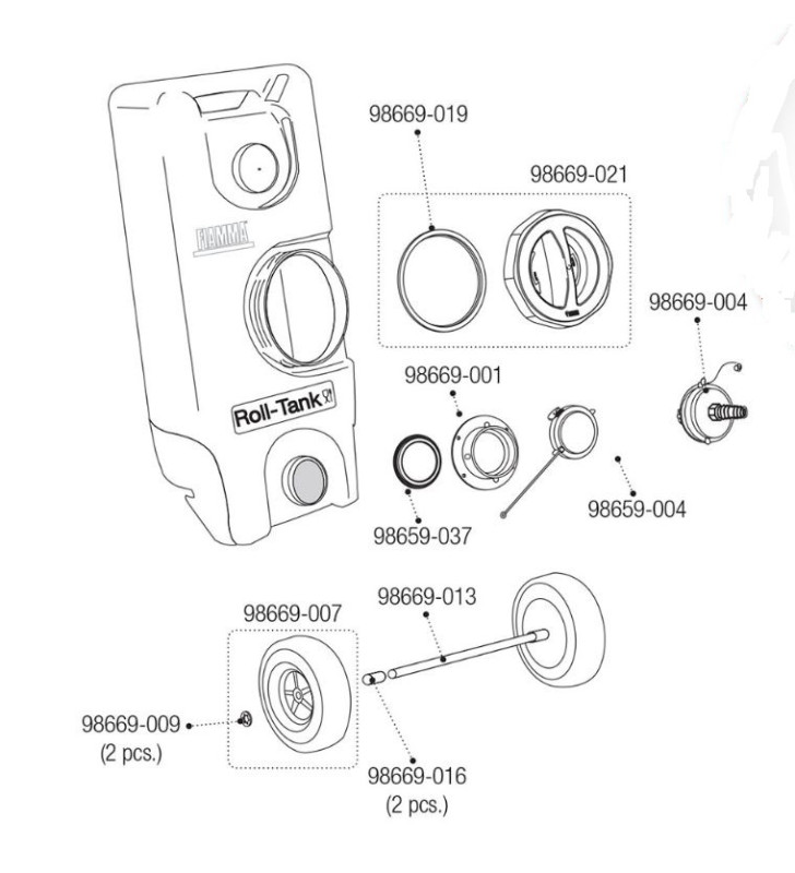 Kit tappo con portagomma (O) FIAMMA 98669-004
