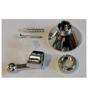 Adjustable chrome wall shower support