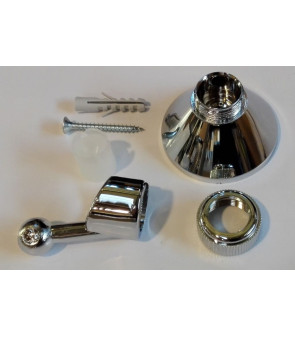 Soporte de ducha de pared cromado ajustable