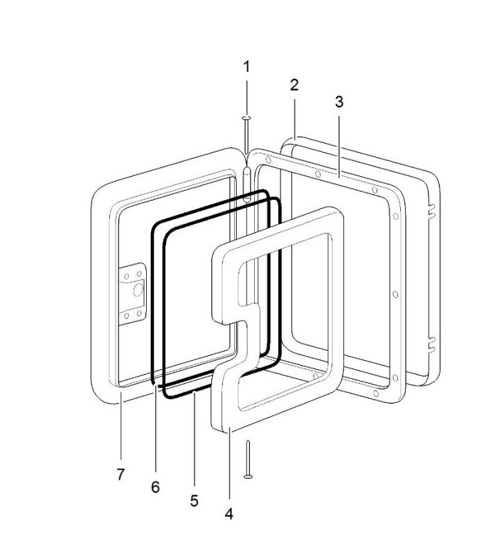 Par de pasadores para trampillas DOOR3-4-5-6-7...