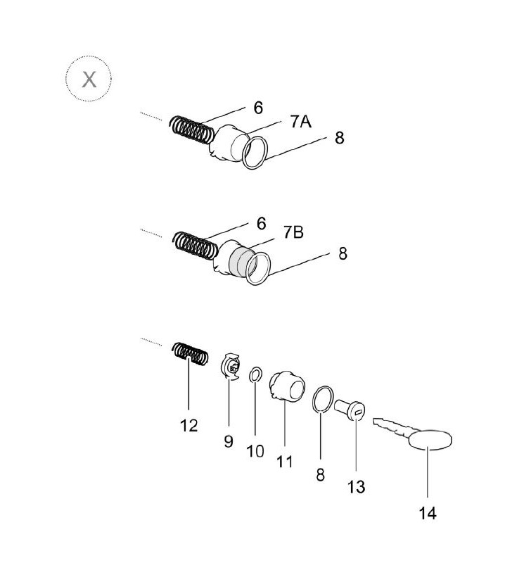 Magnetknopf alle Türen Wartungsklappe THETFORD...