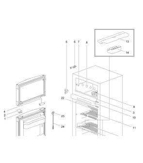 SMALL shelf clip Thetford refrigerator - N3000/4000 - 69251308