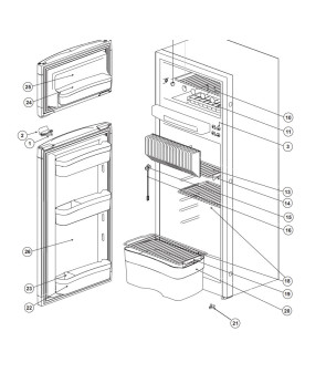 Clip GRANDE mensola frigorifero Thetford - N3000 - 69251408