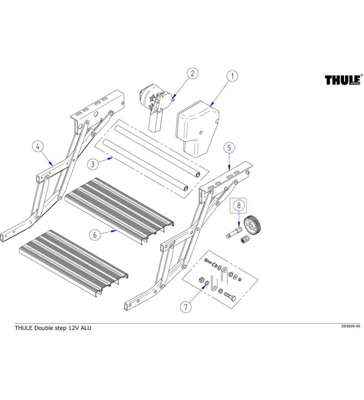 Kit riparazione ingranaggi DOUBLE STEP THULE...