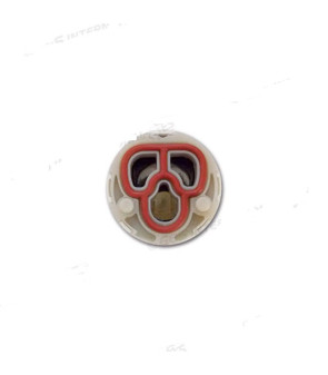 Cartouche ABS Ø25mm 2 nez avec sortie lat et joint torique