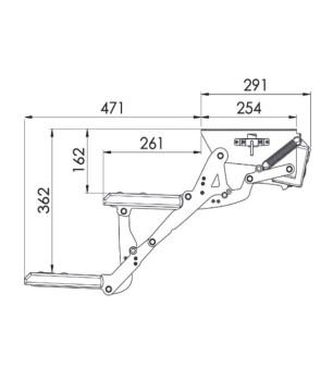 DOUBLE LIPPERT 10753L MANUAL STEP 610 mm