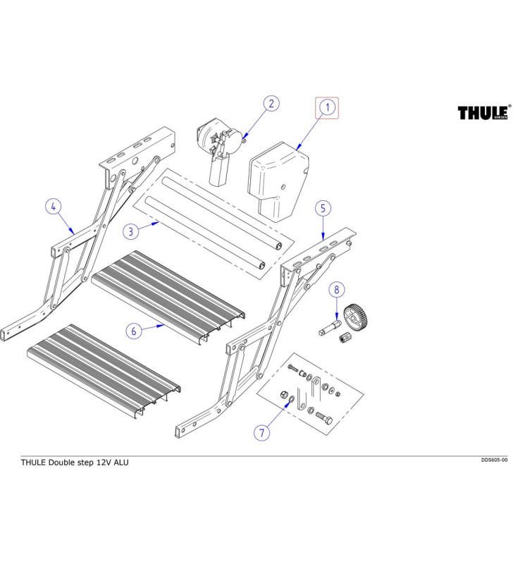 Cache moteur pas à pas double THULE - 1500600410