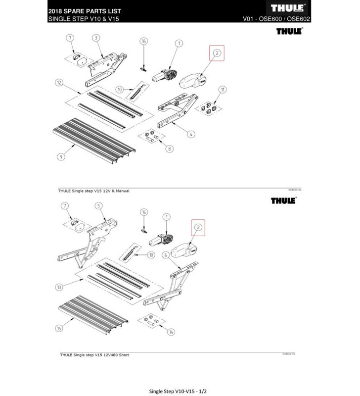 Supports Et Bras Droit Thule Step V10