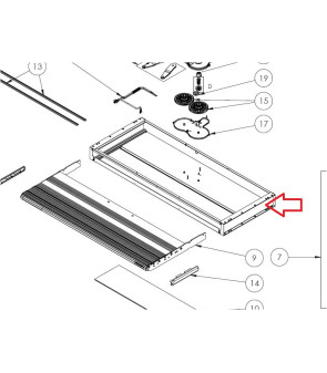 Right - left side in extruded aluminium for step 10856, 856-077-01, 425886