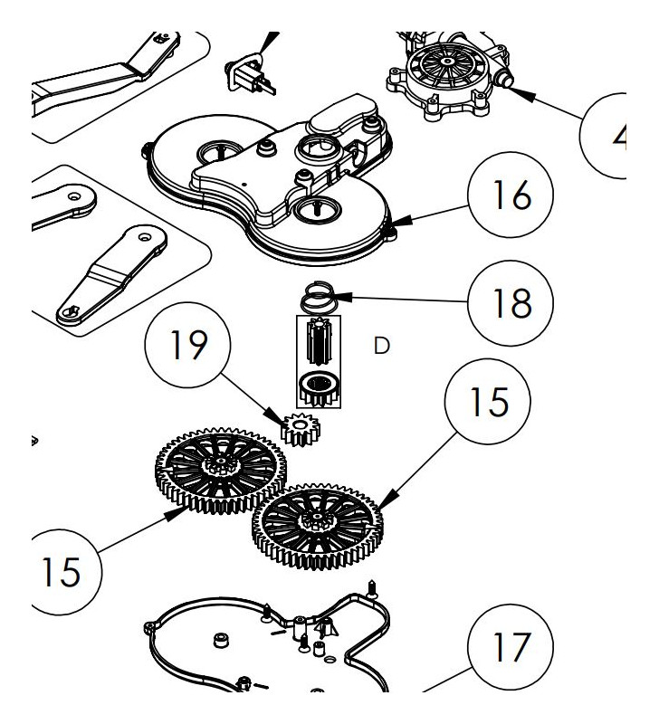 SHAFT-PINION GROUP 10856 NEW STEP PROJECT 2000