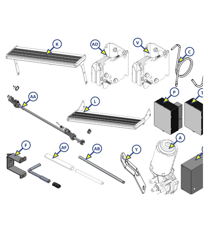 Gruppo riduttore + staffa DX gradini 10570 -...