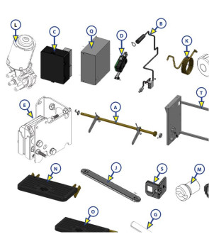 Grupo reductor + soporte peldaño derecho 10570 - 10575 40FD PROJECT 2000