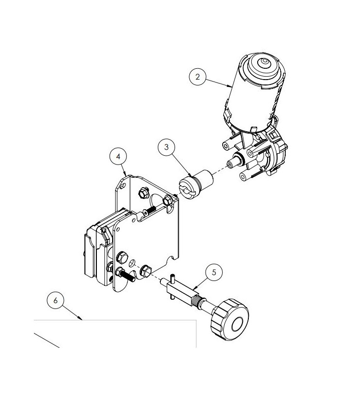 Reducer unit + RH steps bracket 10570 - 10575...