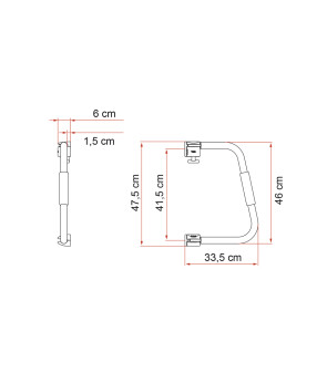 Maniglione salita Security 46 - White FIAMMA 03513A01-