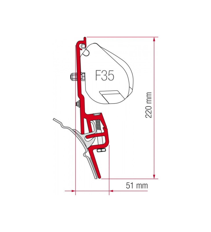 Kit de montaje Veranda Fiamma BRANDRUP VW T4