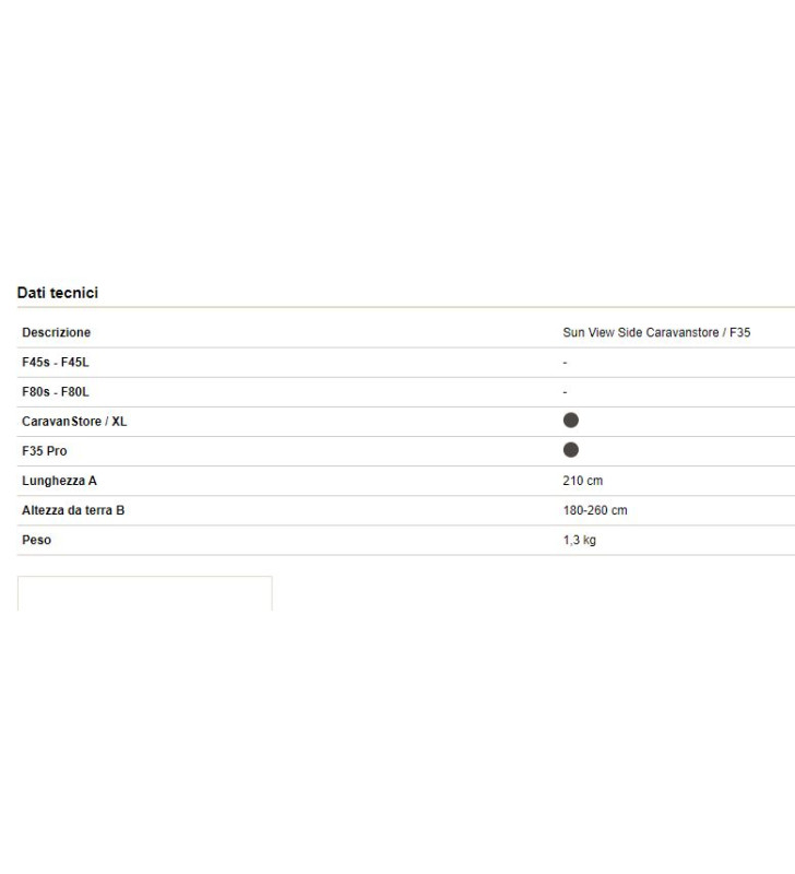 SUN VIEW SIDE CARAVANSTORE F35 2020 FIAMMA...