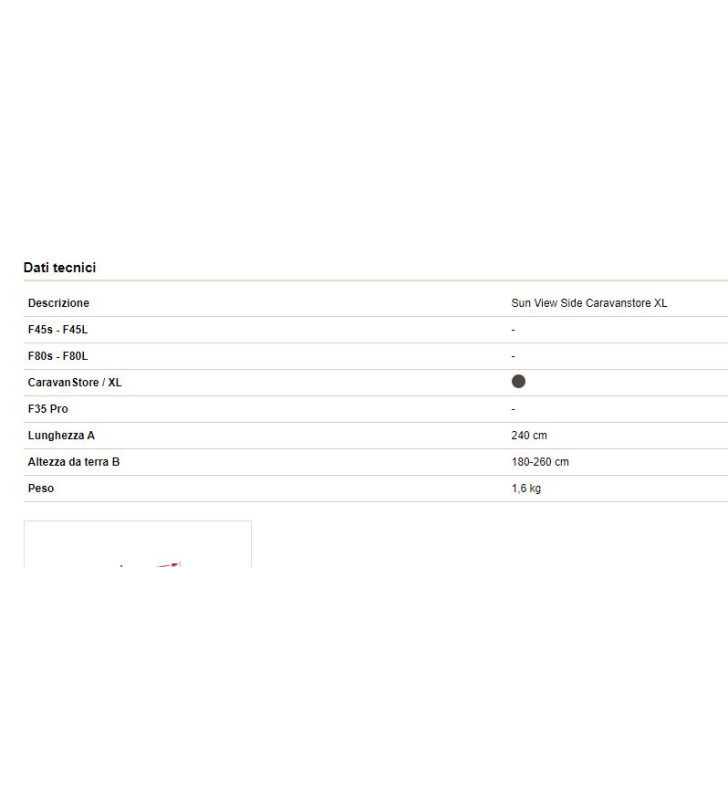 SUN VIEW SIDE CARAVANSTORE XL FLAME 08186A01-