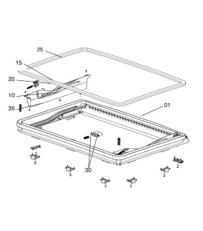 Knopf mit Feder für MIDI HEKI BARRA creme BG152225