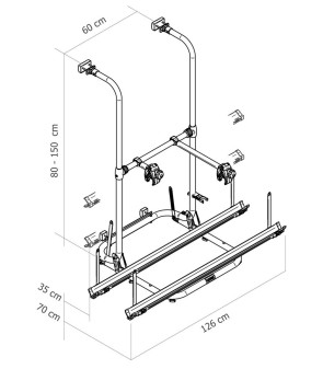 Portabici Thule Sport G2 Tour 3 bici 80/150 - 306572