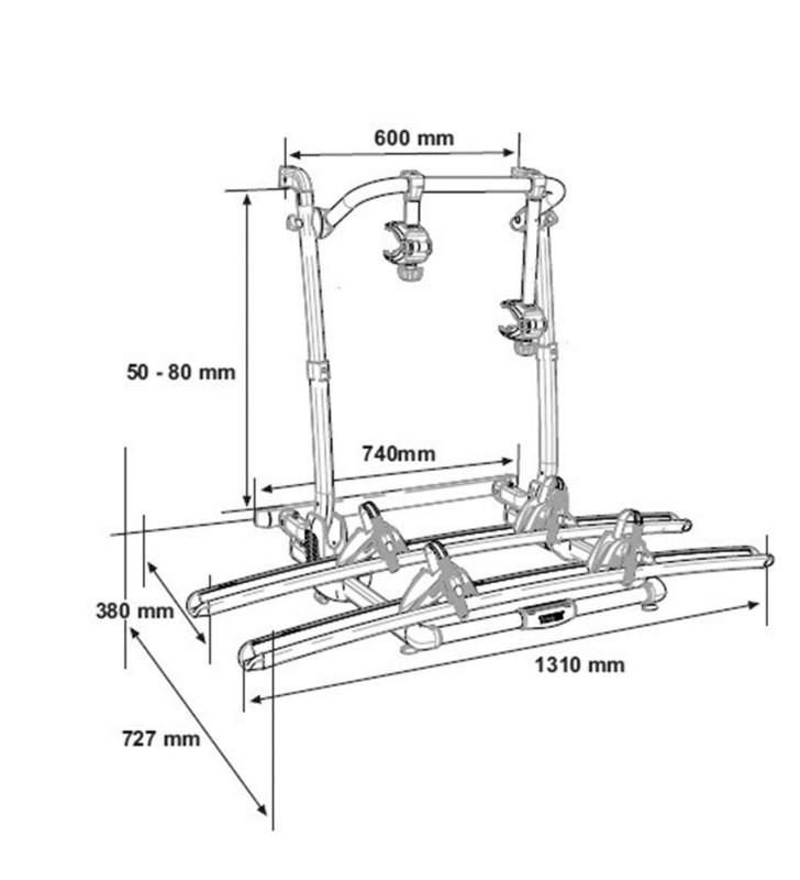 Thule Excellent Low Bike Rack up to 4 Bikes -...