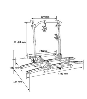 Thule Excellent Low Bike Rack up to 4 Bikes - 309822