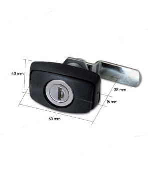 Serr.metal.nera tailgate FAP 60x40 c / cyl and key