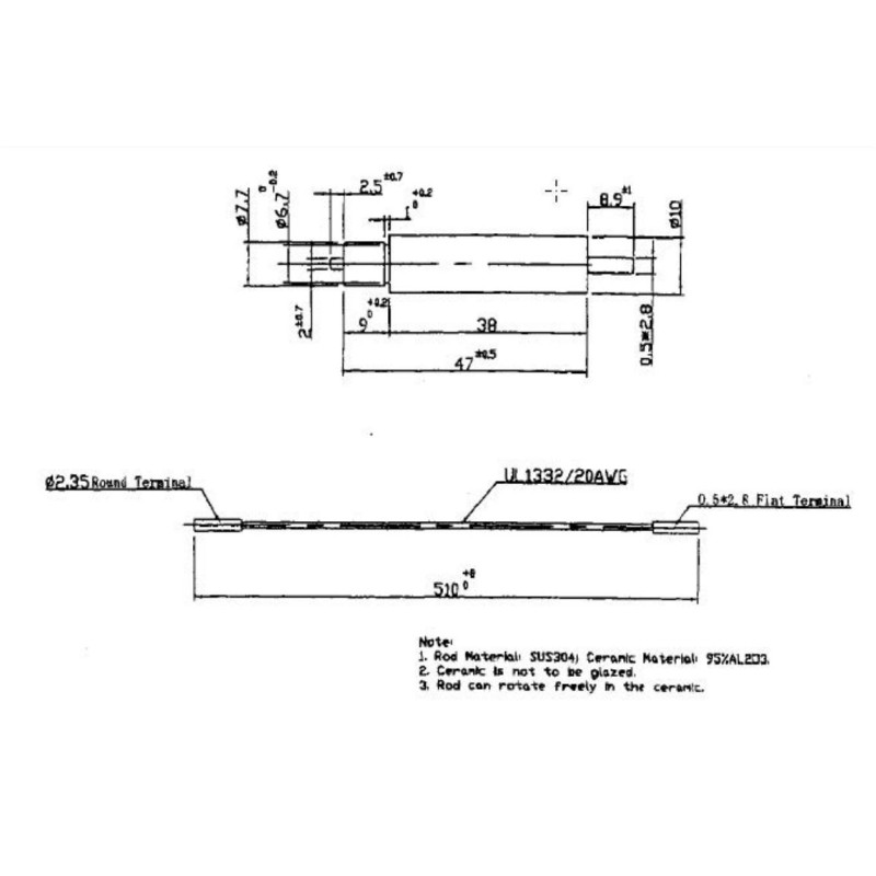 Accenditore Piezo con candeletta 15 kV