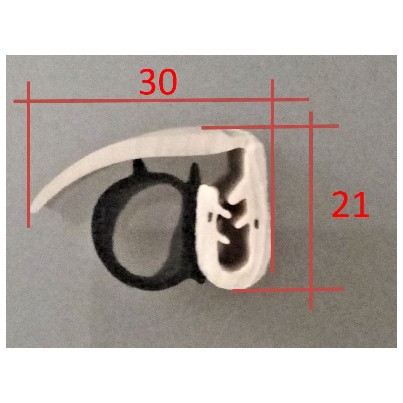 5 mt Profilo In Gomma crema Porta EUROMAX 30x24