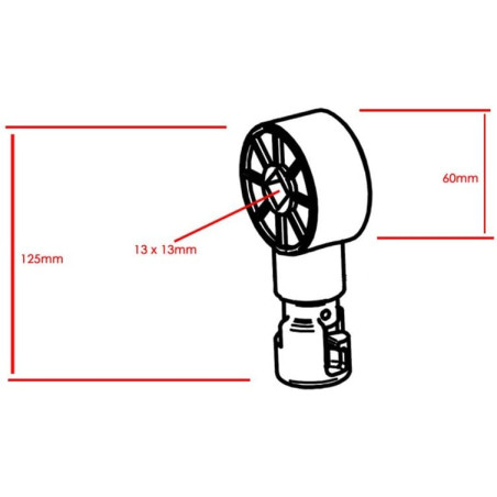 Ingranaggio Manovella THULE  5002 - 5200 - 5003 - Omni V10 - 1500601221