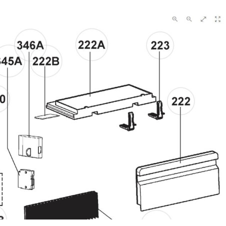 Freezer door hinge RM8XXX - RMS8XXX - RGE2100 - 241212501