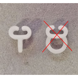 Nylonhaken 20 Stk. HORIZONTAL für Vorhänge mit L- und...