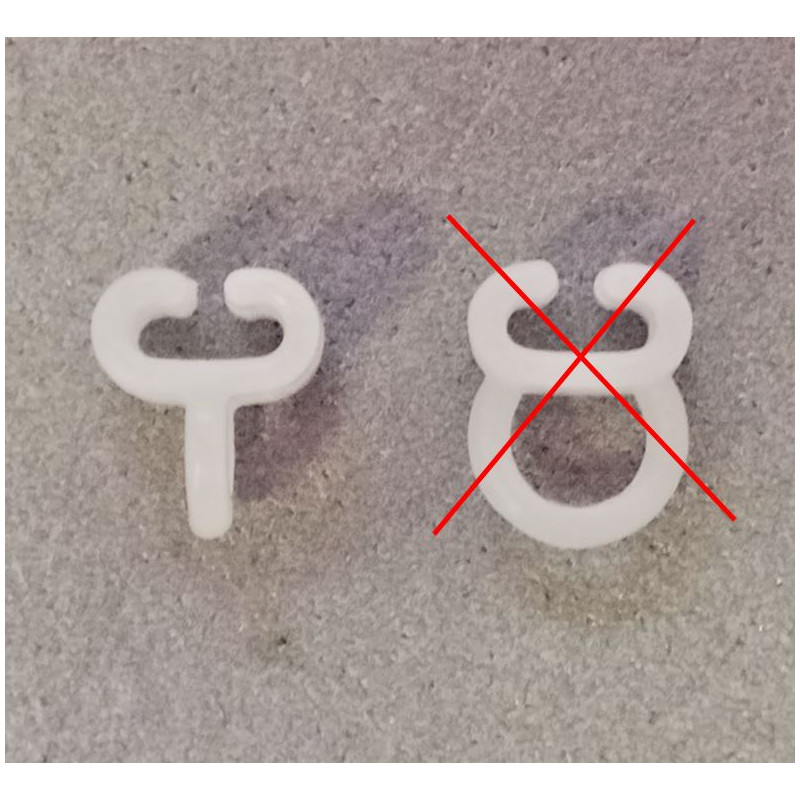 Nylonhaken 20 Stk. HORIZONTAL für Vorhänge mit...