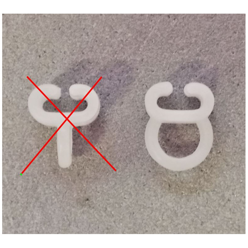 Nylonhaken 20 Stk. TRANSVERSE für Vorhänge mit...