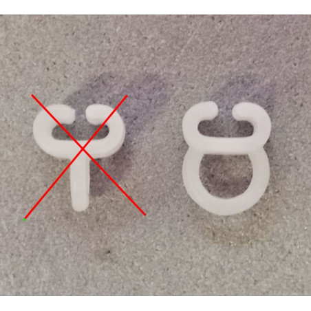 Nylonhaken 20 Stk. TRANSVERSE für Vorhänge mit L- und Y-Führung