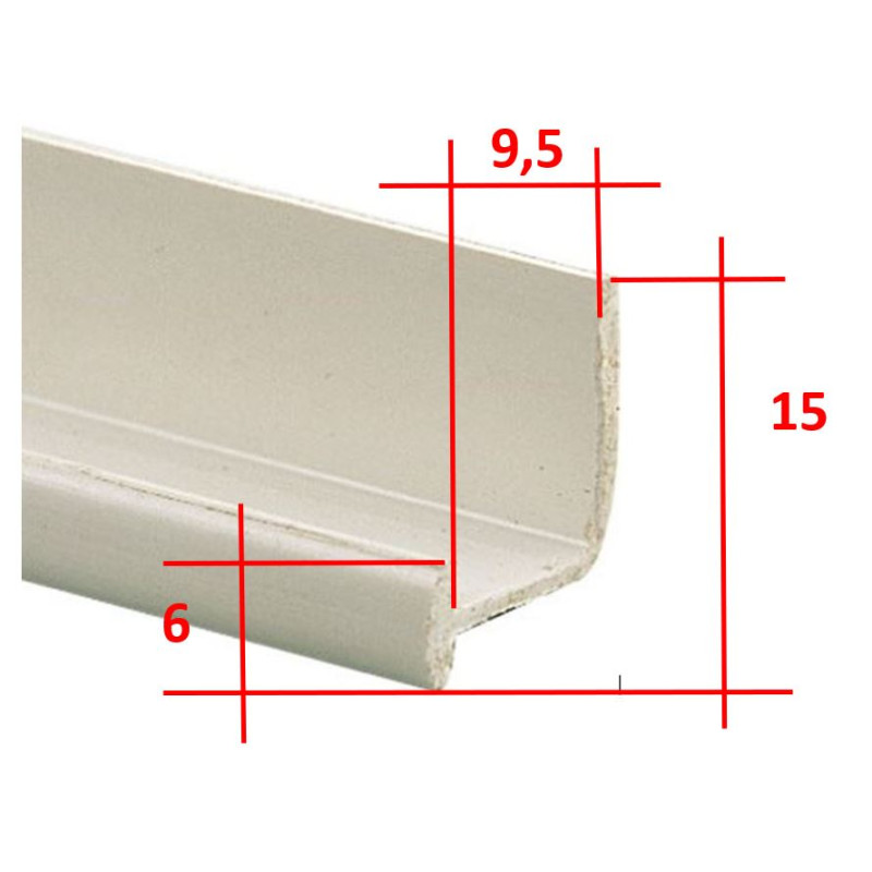 Tringle à rideaux en L 2,5 m pliable 15x9,5x6