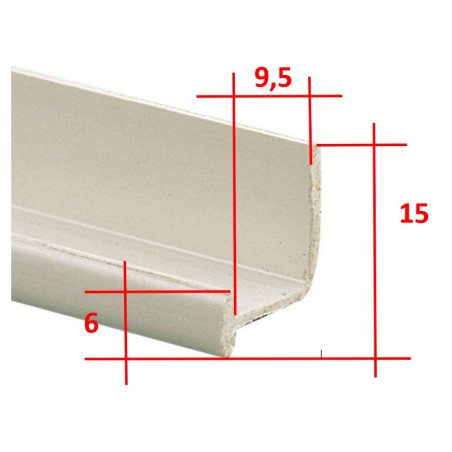 Binario tenda a L 2,5 Metri curvabile 15x9,5x6