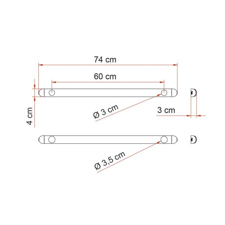FIAMMA Stützstangensatz 98656B682