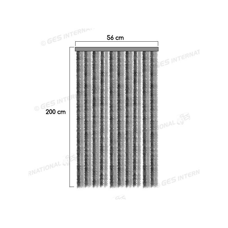 Hellblauer / blauer Chenille-Vorhang 56x200